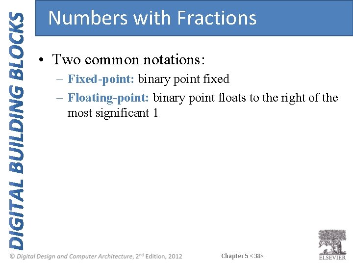 Numbers with Fractions • Two common notations: – Fixed-point: binary point fixed – Floating-point: Numbers with Fractions • Two common notations: – Fixed-point: binary point fixed – Floating-point: