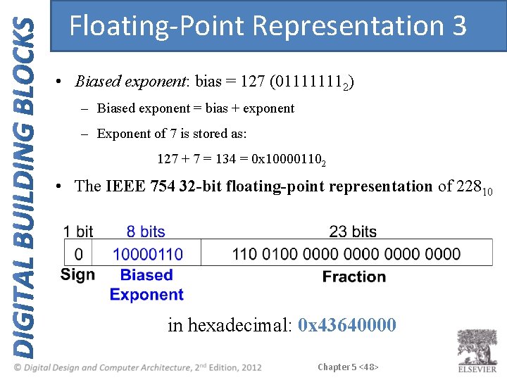 Floating-Point Representation 3 • Biased exponent: bias = 127 (011111112) – Biased exponent = Floating-Point Representation 3 • Biased exponent: bias = 127 (011111112) – Biased exponent =