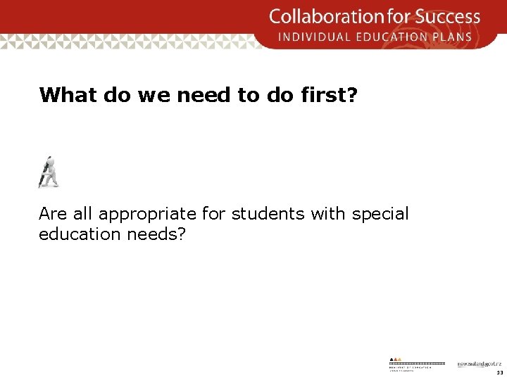 What do we need to do first? Are all appropriate for students with special