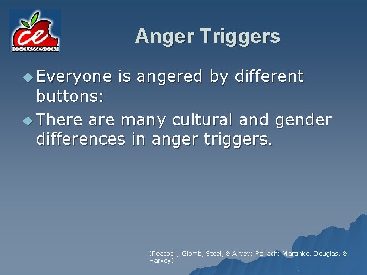 Anger Triggers u Everyone is angered by different buttons: u There are many cultural