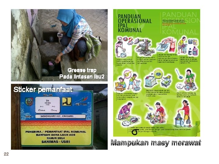 Grease trap Pada llntasan ibu 2 Sticker pemanfaat Mampukan masy merawat 22 