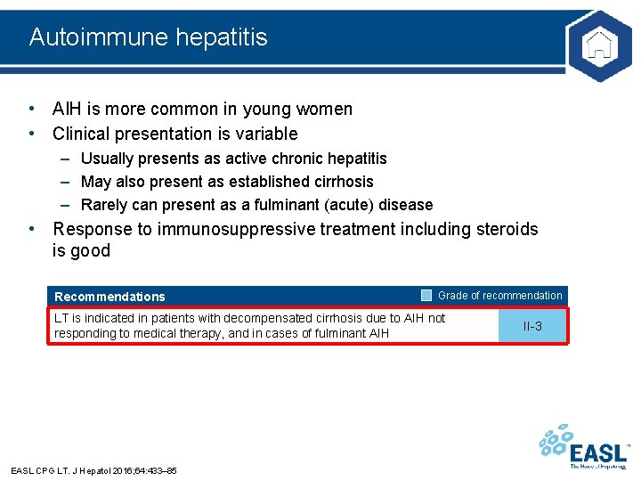 Autoimmune hepatitis • AIH is more common in young women • Clinical presentation is