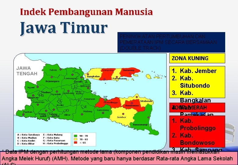 Indek Pembangunan Manusia Jawa Timur PENINGKATAN PERTUMBUHAN DAN PEMERATAAN IPM SECARA BERSAMAAN (DOUBLE TRACK)