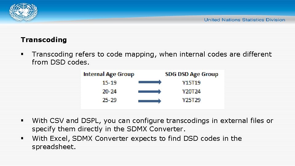 Transcoding § Transcoding refers to code mapping, when internal codes are different from DSD