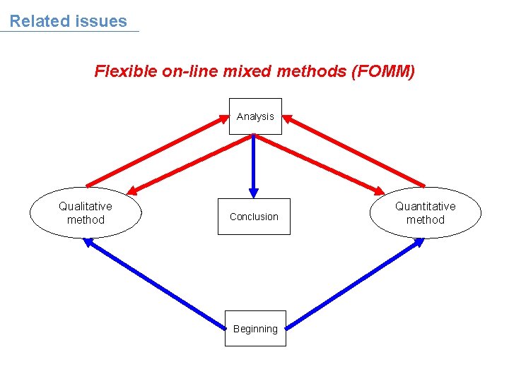 Related issues Flexible on-line mixed methods (FOMM) Analysis Qualitative method Conclusion Beginning Quantitative method