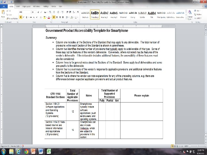 Government Product Accessibility Template for Smartphone 17 