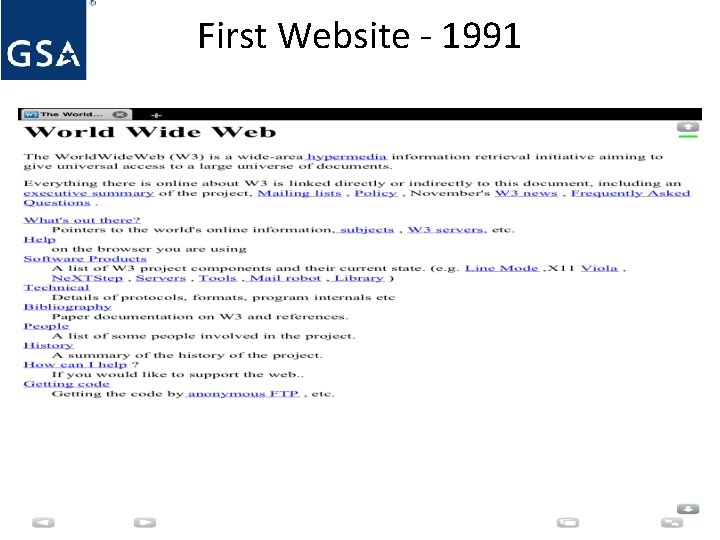 First Website - 1991 28 