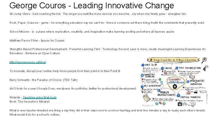 George Couros - Leading Innovative Change Ski Jump Video - Dad coaching the kid.