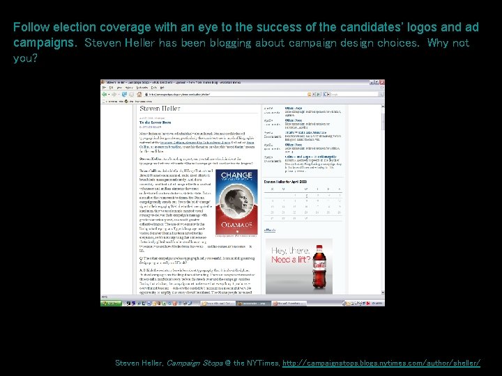 Follow election coverage with an eye to the success of the candidates’ logos and