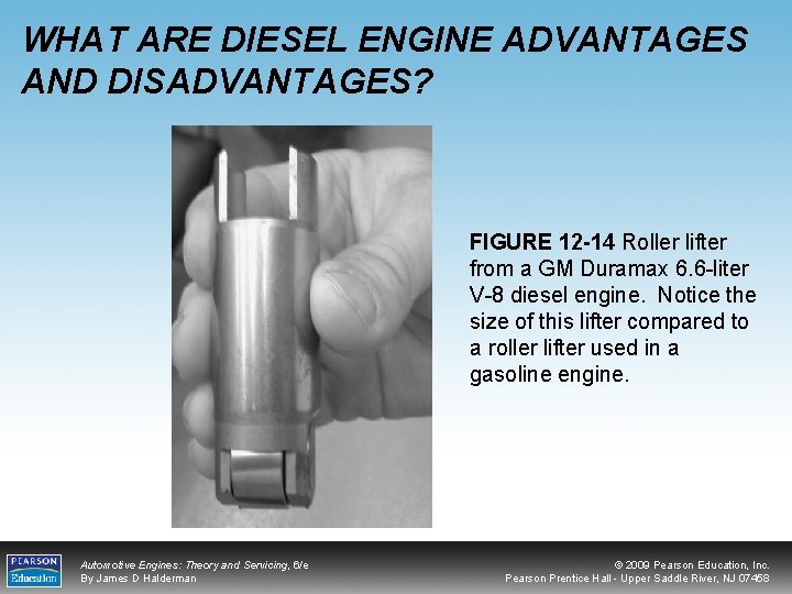 WHAT ARE DIESEL ENGINE ADVANTAGES AND DISADVANTAGES? FIGURE 12 -14 Roller lifter from a