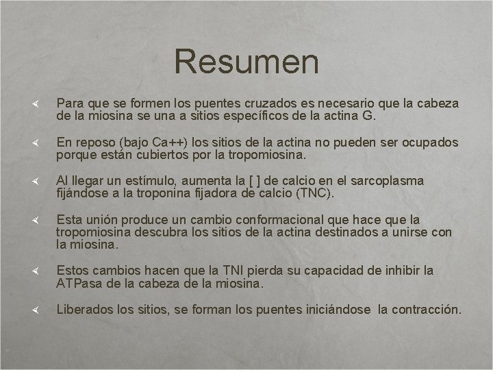 Resumen Para que se formen los puentes cruzados es necesario que la cabeza de