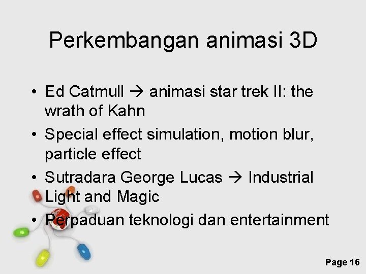 Perkembangan animasi 3 D • Ed Catmull animasi star trek II: the wrath of