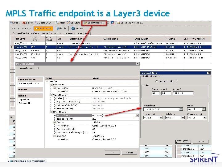 MPLS Traffic endpoint is a Layer 3 device 4 PROPRIETARY AND CONFIDENTIAL 