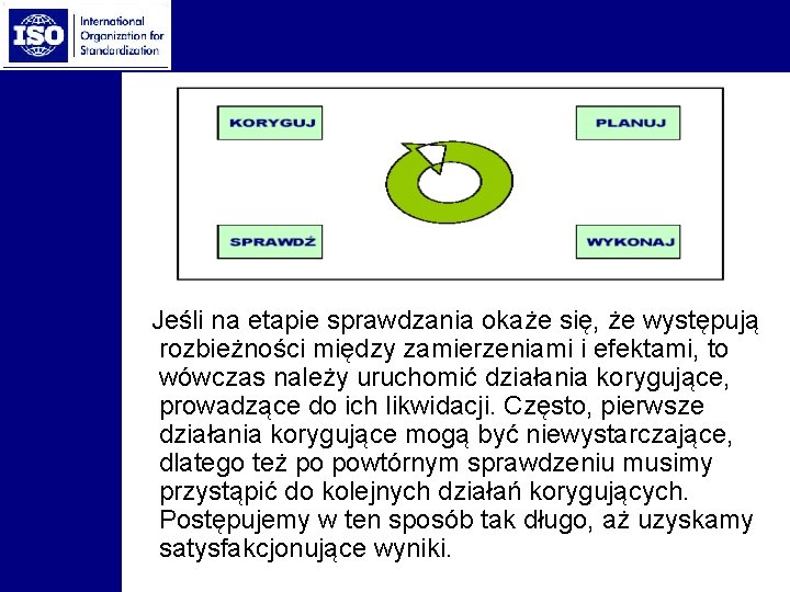  Jeśli na etapie sprawdzania okaże się, że występują rozbieżności między zamierzeniami i efektami,