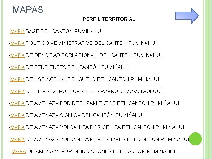 MAPAS PERFIL TERRITORIAL -MAPA BASE DEL CANTÓN RUMIÑAHUI -MAPA POLÍTICO ADMINISTRATIVO DEL CANTÓN RUMIÑAHUI