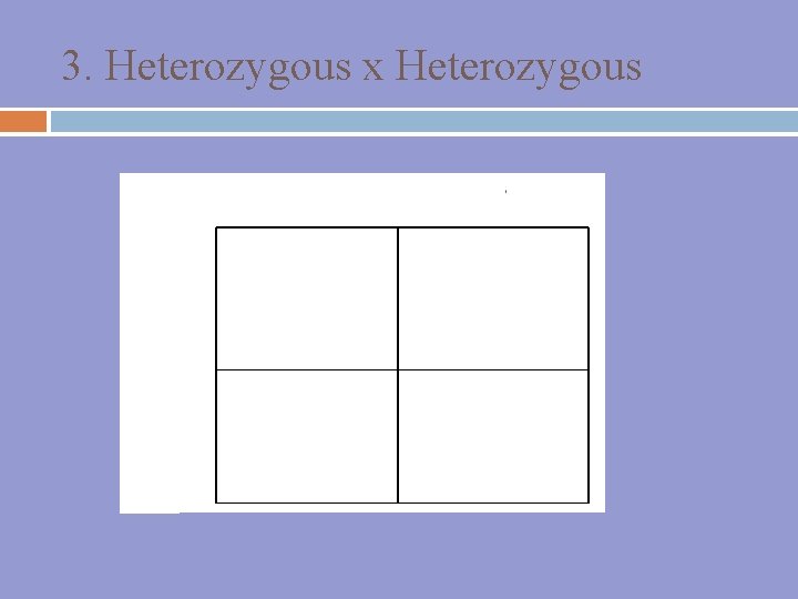 3. Heterozygous x Heterozygous 