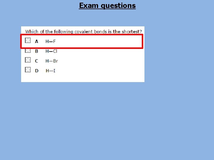 Exam questions 