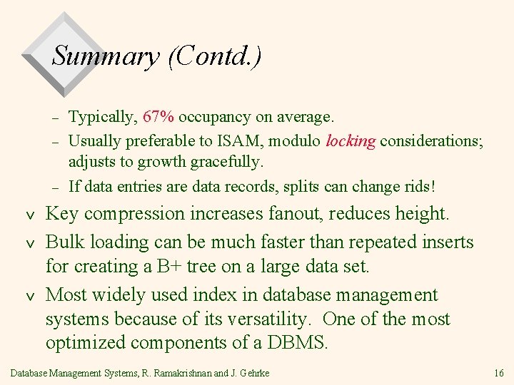 Summary (Contd. ) – – – v v v Typically, 67% occupancy on average.