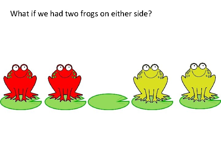What if we had two frogs on either side? 