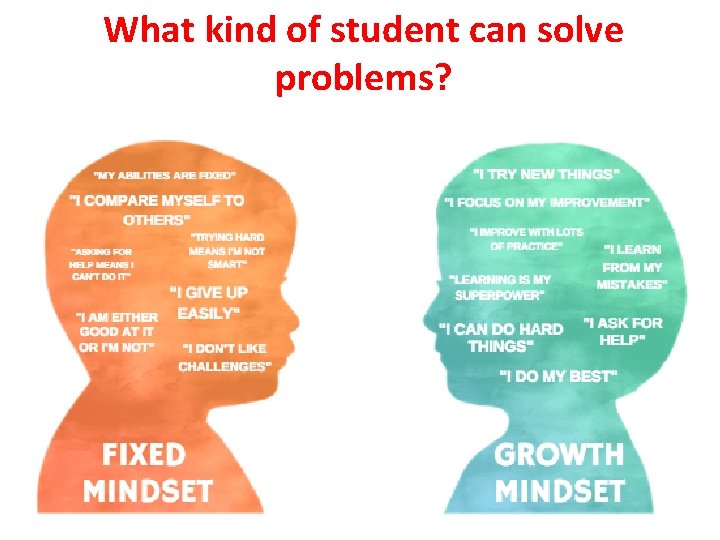 What kind of student can solve problems? 