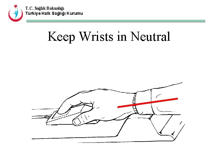 T. C. Sağlık Bakanlığı Türkiye Halk Sağlığı Kurumu Keep Wrists in Neutral 