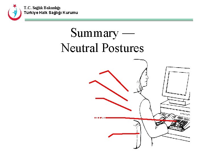T. C. Sağlık Bakanlığı Türkiye Halk Sağlığı Kurumu Summary — Neutral Postures Shoulders relaxed.