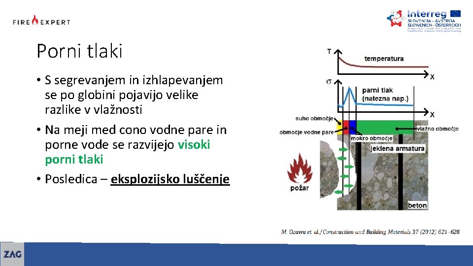 Porni tlaki • S segrevanjem in izhlapevanjem se po globini pojavijo velike razlike v