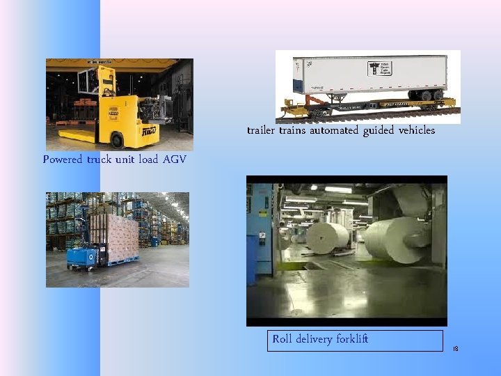 trailer trains automated guided vehicles Powered truck unit load AGV Roll delivery forklift 18