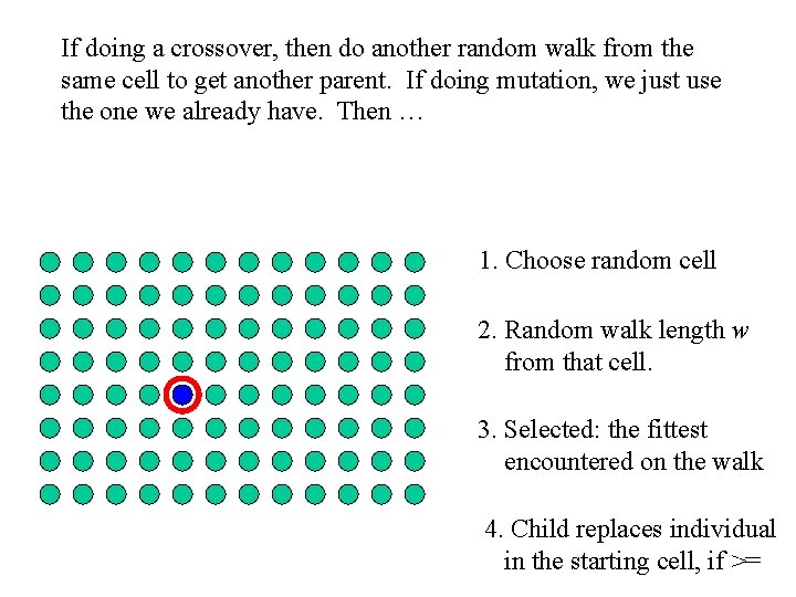 If doing a crossover, then do another random walk from the same cell to
