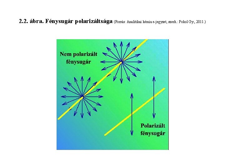 2. 2. ábra. Fénysugár polarizáltsága (Forrás: Analitikai kémia e-jegyzet, szerk. : Pokol Gy. ,