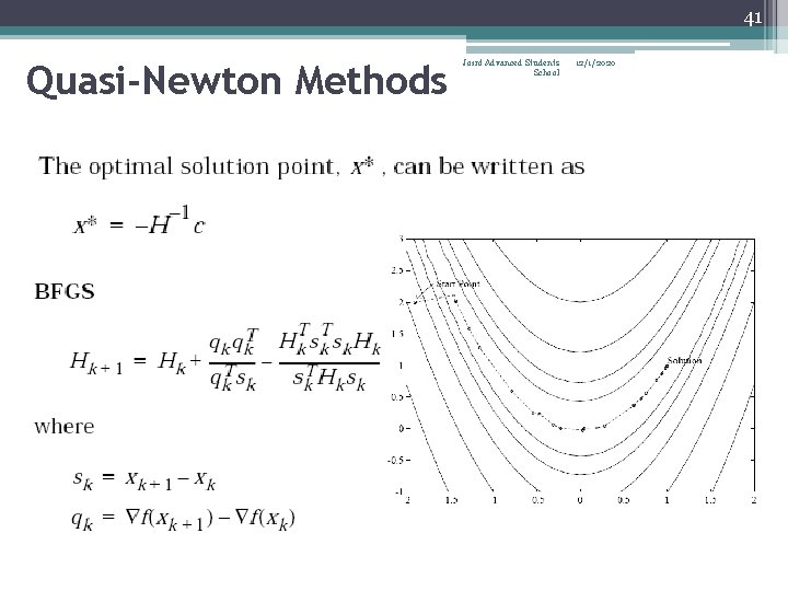 41 Quasi-Newton Methods Joint Advanced Students School 12/1/2020 