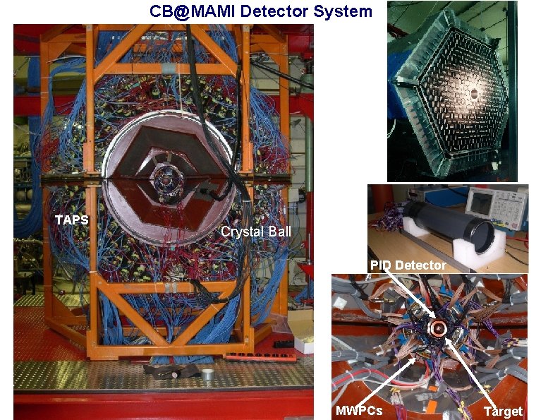 CB@MAMI Detector System TAPS Crystal Ball PID Detector MWPCs Target 