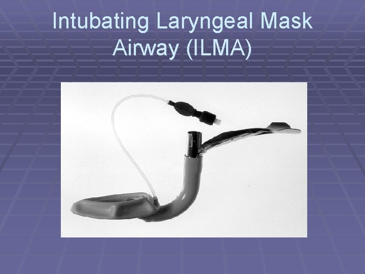 Intubating Laryngeal Mask Airway (ILMA) 