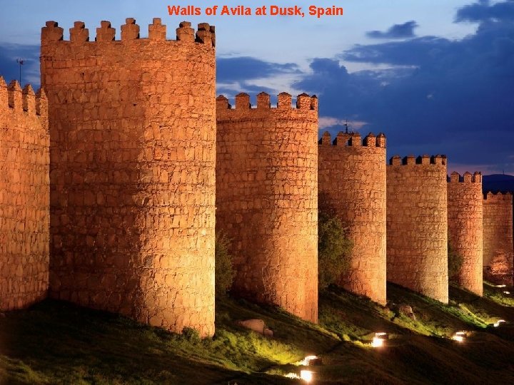 Walls of Avila at Dusk, Spain 