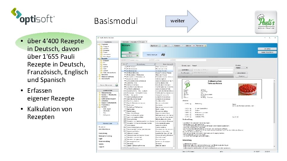 Basismodul • über 4'400 Rezepte in Deutsch, davon über 1'655 Pauli Rezepte in Deutsch,