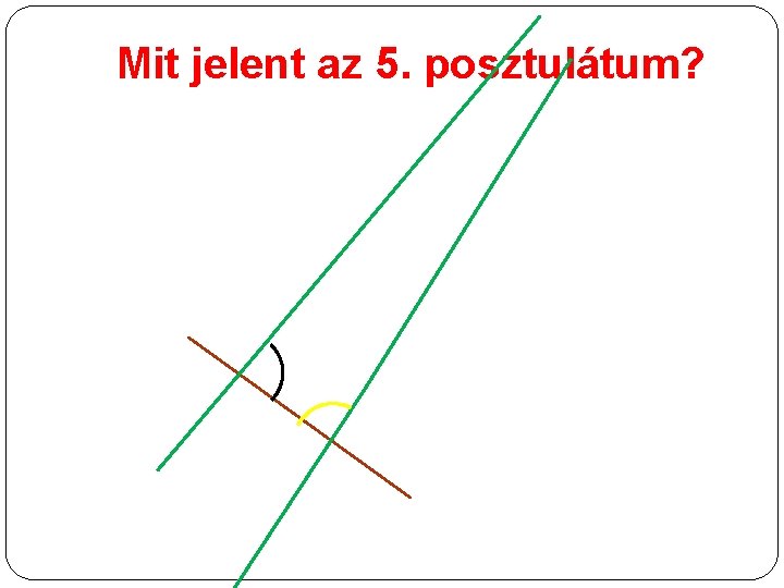 Mit jelent az 5. posztulátum? 