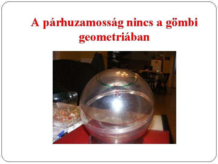 A párhuzamosság nincs a gömbi geometriában 