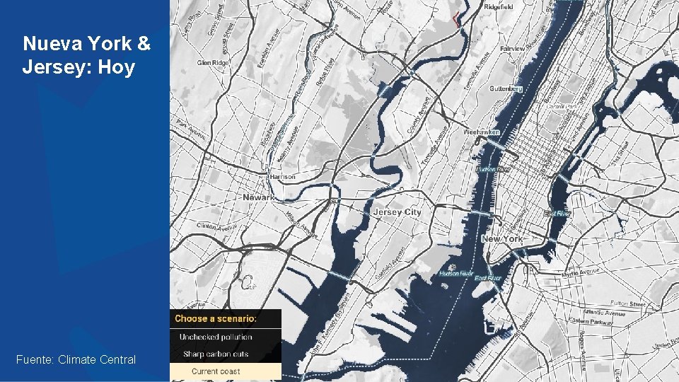 Nueva York & Jersey: Hoy Fuente: Climate Central 