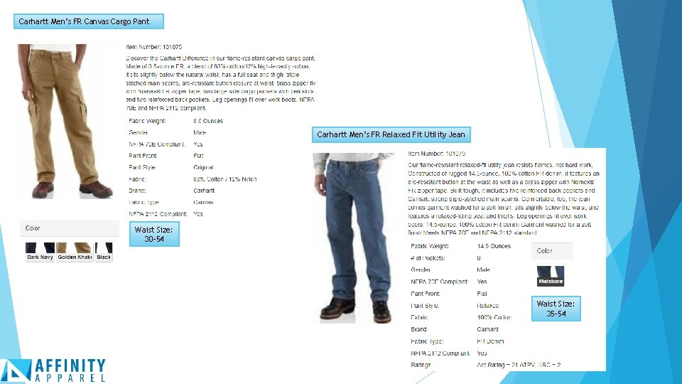 Carhartt Men’s FR Canvas Cargo Pant Carhartt Men’s FR Relaxed Fit Utility Jean Waist