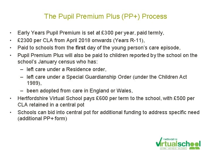 The Pupil Premium Plus (PP+) Process • • • Early Years Pupil Premium is