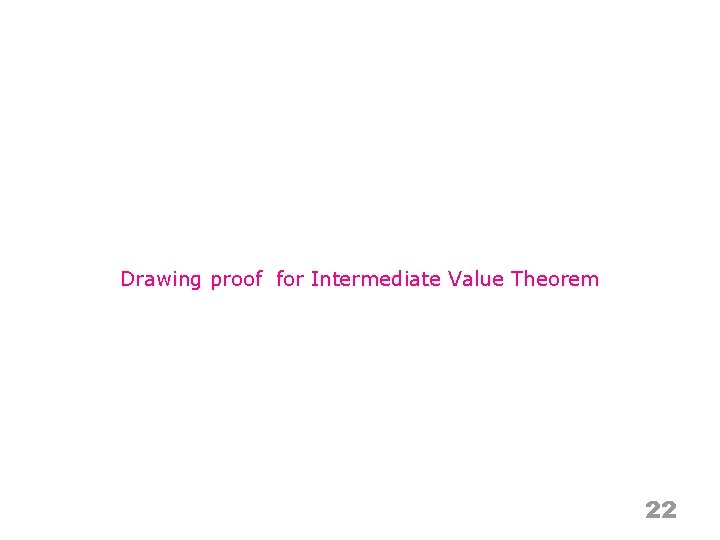 Drawing proof for Intermediate Value Theorem 22 