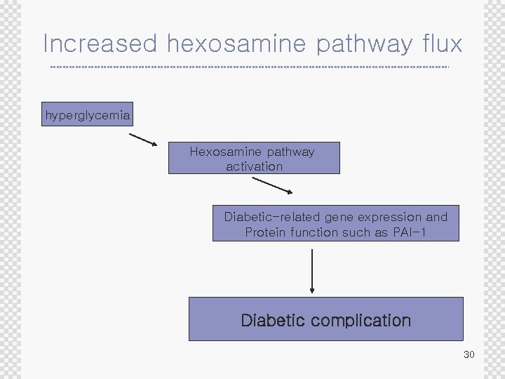 Increased hexosamine pathway flux hyperglycemia Hexosamine pathway activation Diabetic-related gene expression and Protein function