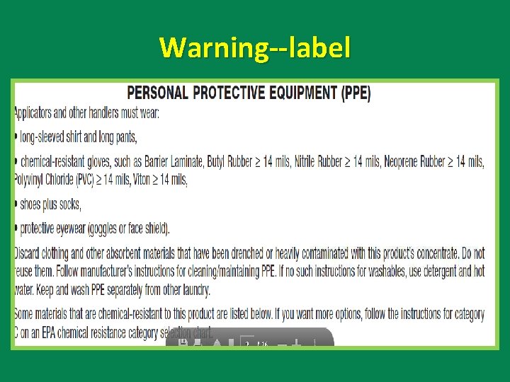 Warning--label 
