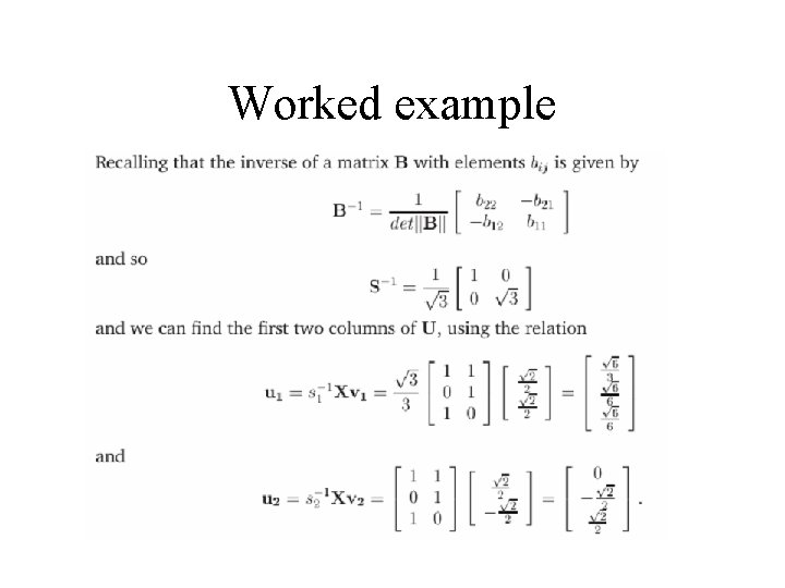 Worked example 