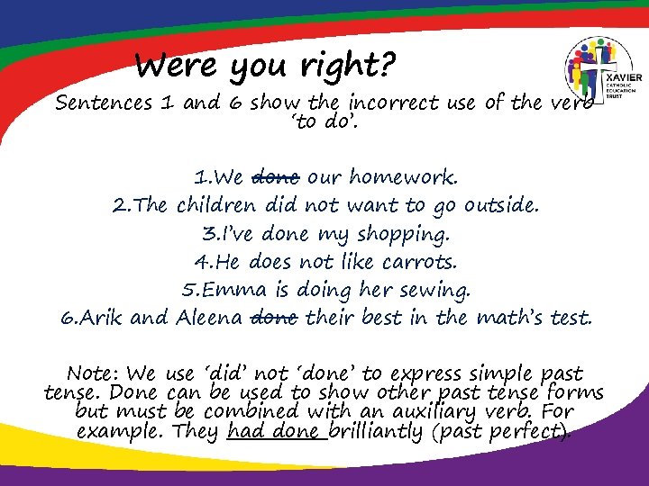 Were you right? Sentences 1 and 6 show the incorrect use of the verb