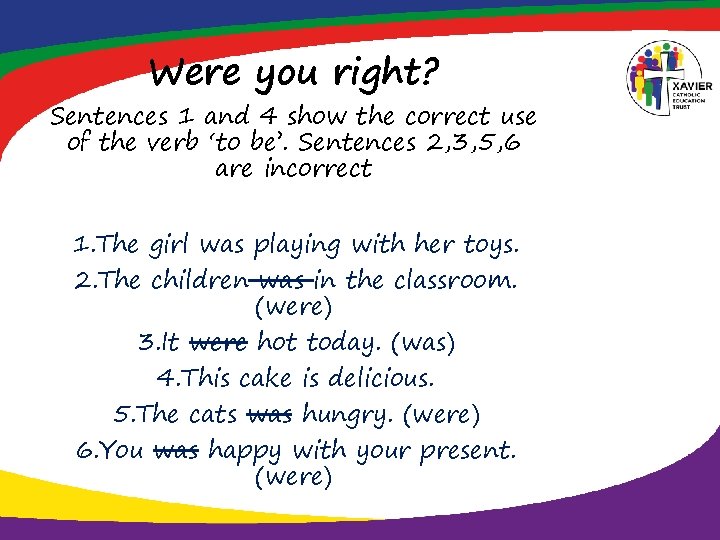 Were you right? Sentences 1 and 4 show the correct use of the verb