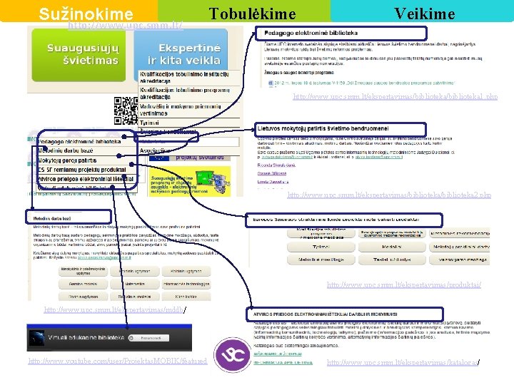 Sužinokime http: //www. upc. smm. lt/ Tobulėkime Veikime http: //www. upc. smm. lt/ekspertavimas/biblioteka 1.