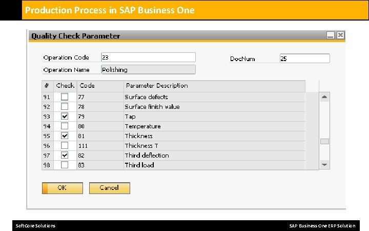 Production Process in SAP Business One Soft. Core Solutions SAP Business One ERP Solution