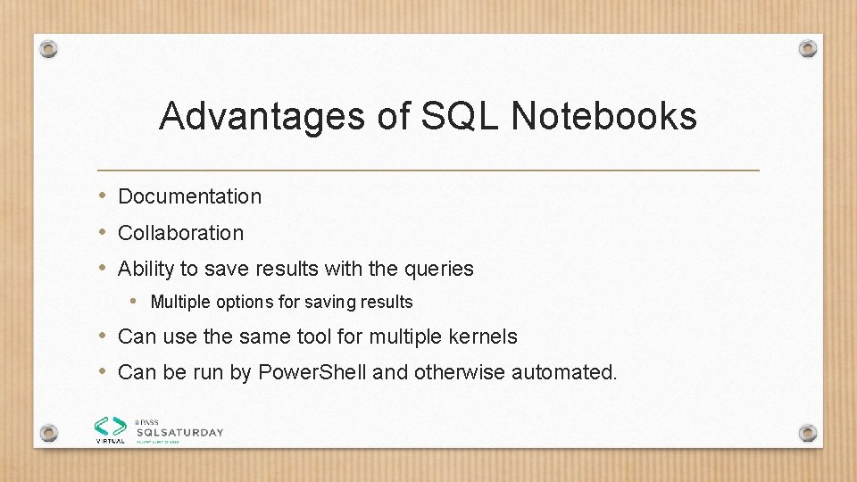 A Practical Starter Guide to SQL Notebooks Deborah