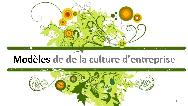 Modèles de de la culture d’entreprise 10 